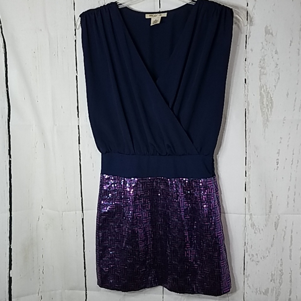 ARDEN B PARTY DRESS SZ. S BLUE/PINK